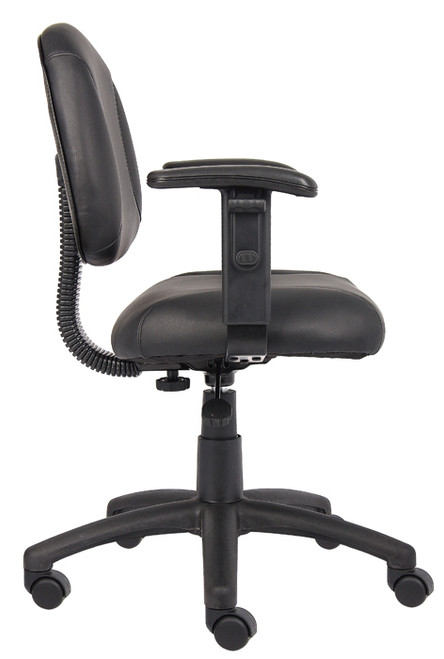 Boss Black Posture Chair W/ Adjustable Arms B306 Boss Black Posture Chair W/ Adjustable Arms B306